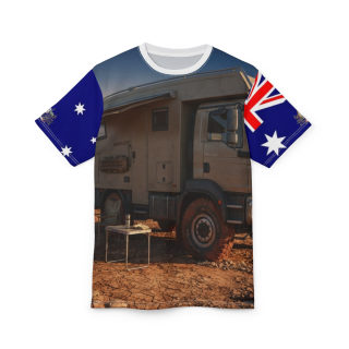 Australian Flag Sleeves Camper Truck Tee | Overland 4x4 Adventure 5