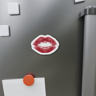 Red Lipstick Kiss Magnet | Die-Cut Magnet 8