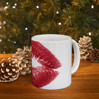 Red Lipstick Kiss Mug | Ceramic Coffee Cup 16