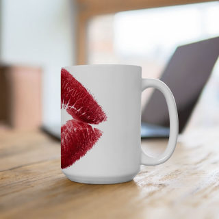 Red Lipstick Kiss Mug | Ceramic Coffee Cup 10