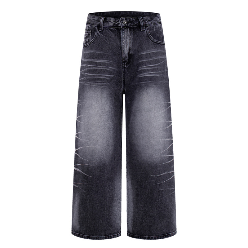 Washed Vintage Straight Leg Floor-Length Pants
