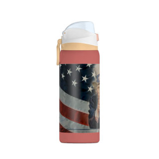 Uncle Sam Pointing Water Bottle | American Flag Patriotic 32oz 12