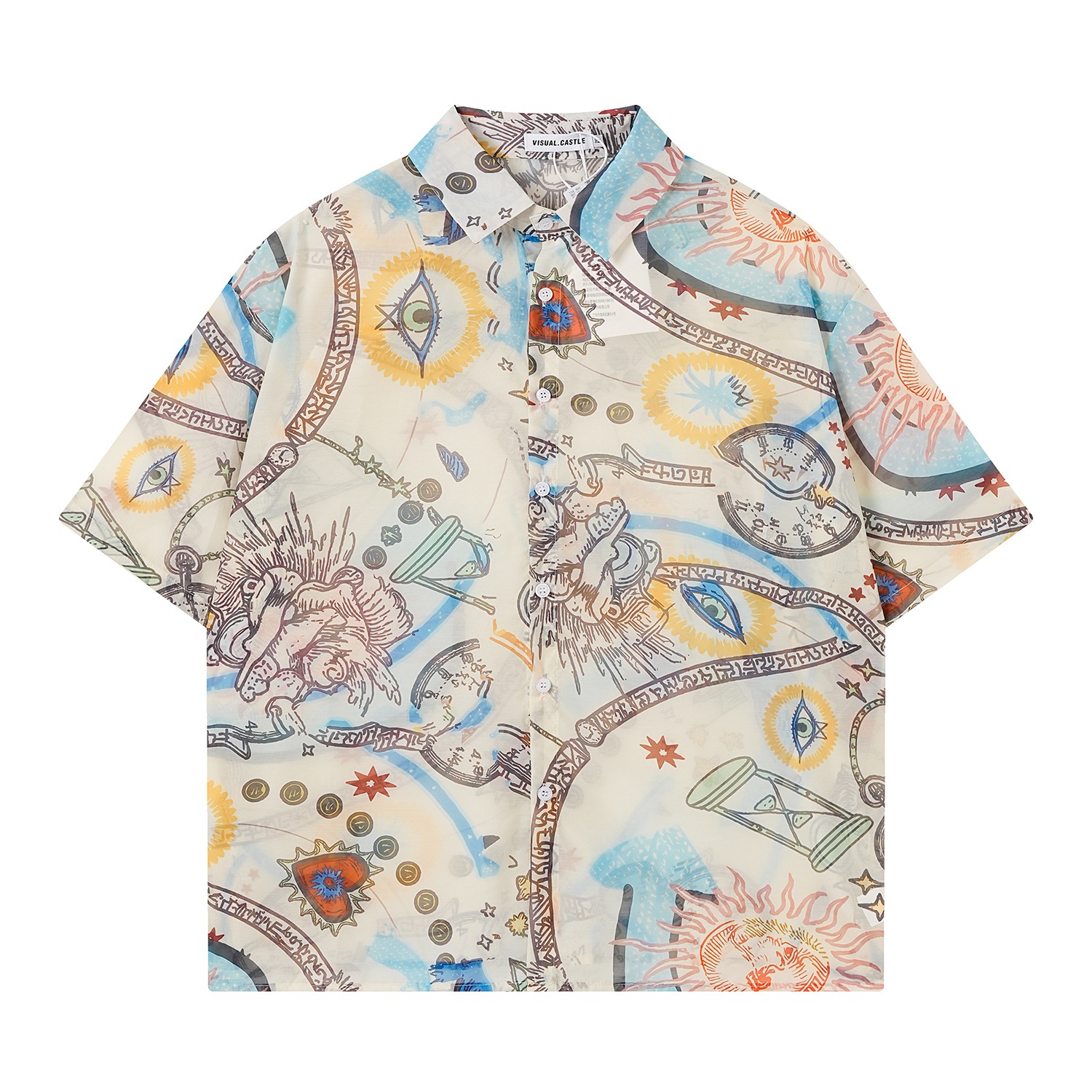 Mystery Symbol Print Short Sleeve T-Shirt | China-Chic