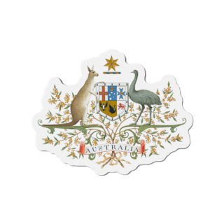 Australian Coat of Arms Die Cut Magnet | Kangaroo Emu Shield Magnet 2