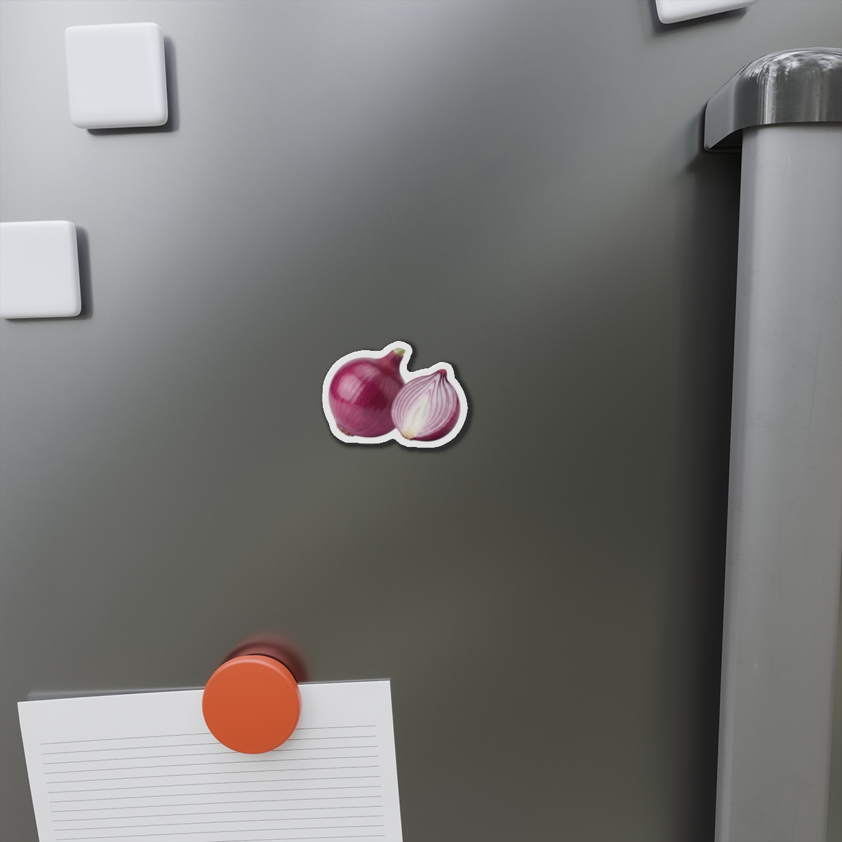 Red Onion Illustration Die-Cut Magnet