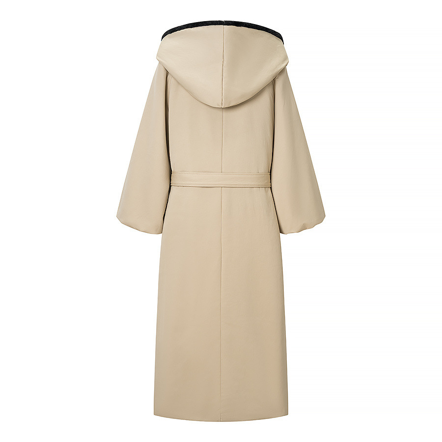 Women's Classic Long Faux Fur Hooded Cotton Coat