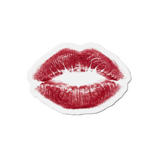 Red Lipstick Kiss Magnet | Die-Cut Magnet 6