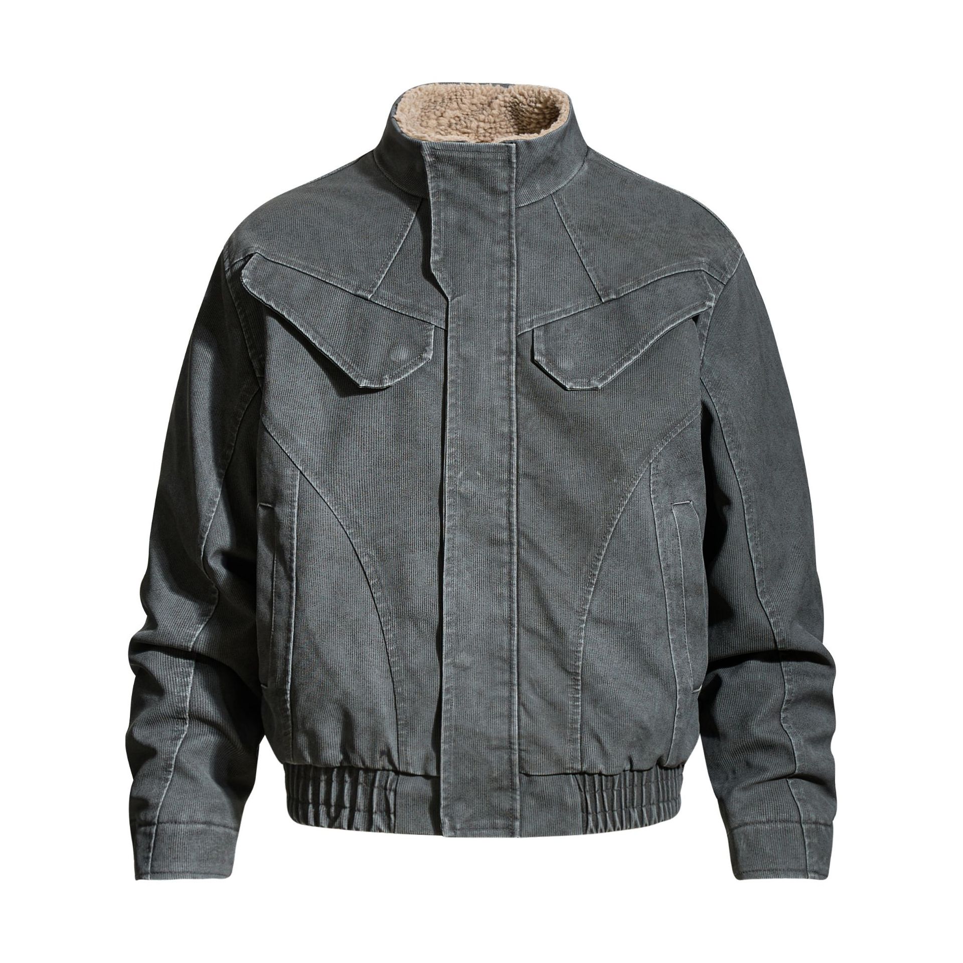Street Style Deconstructed Motorcycle Jacket | Men's Workwear Coat