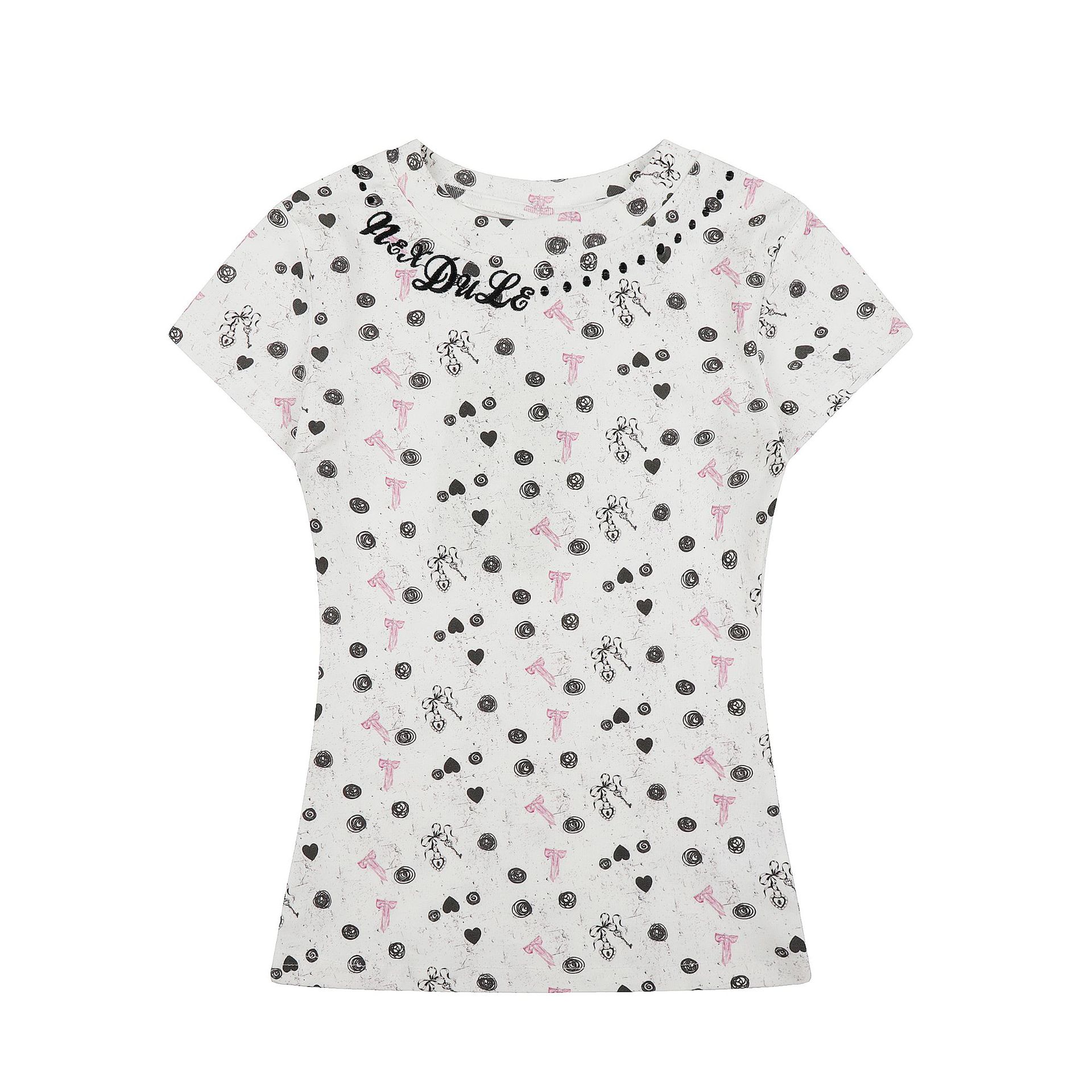 Sweet Edgy Style Short Sleeve T-Shirt for Women