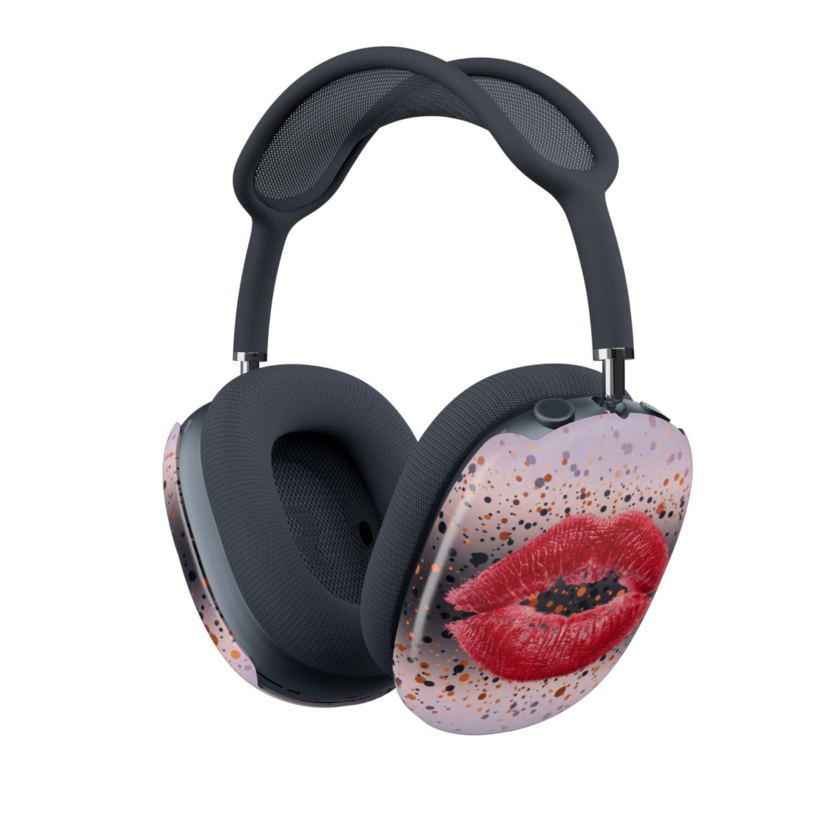 Red Kiss Lips AirPods Max Shell Case | Glitter Speckle Design
