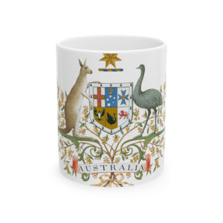Australian Coat of Arms Mug | Kangaroo Emu Crest Ceramic Mug 3