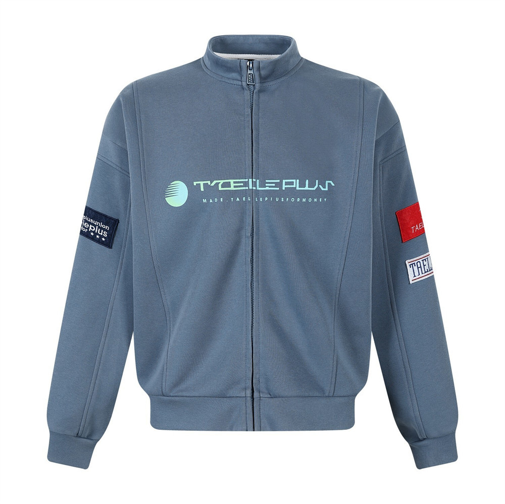 Stand-Up Collar Zip Cardigan Sweatshirt for Men | Street Fashion