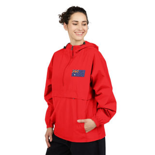 Packable Anorak Jacket | Hooded Windbreaker, Pocket Patch Detail 35