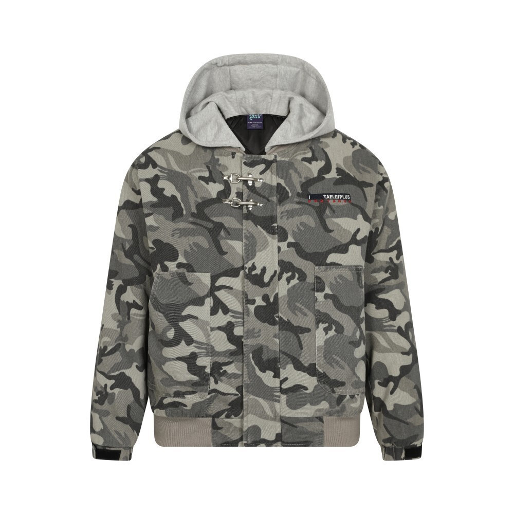 Camouflage Cotton-Padded Hooded Jacket for Men | Winter Coat