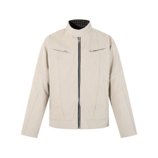 Men's Stand Collar Baseball Jacket | Windproof Zip-Up 5