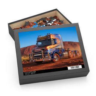Orange Blue Semi Truck Puzzle | 120–500 Piece 5