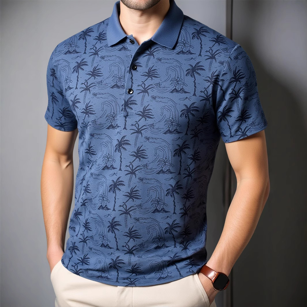 Men's Ice Silk Polo Shirt | Cross-Border Export Trend