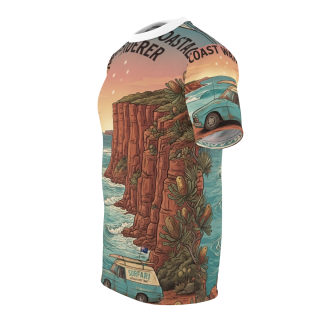 Coastal Wanderer Surf Van Tee | Ocean Cliffs Sunset All-Over Print 28