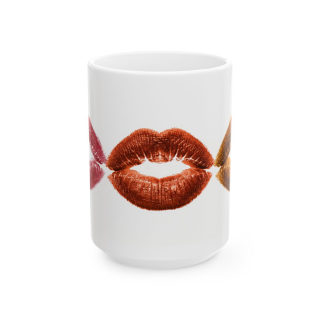 Kiss Lip Print Mug | Ceramic Coffee Cup 2