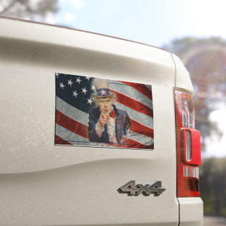 Uncle Sam pointing Car Magnet | American Flag Patriotic Vehicle Magnet 4