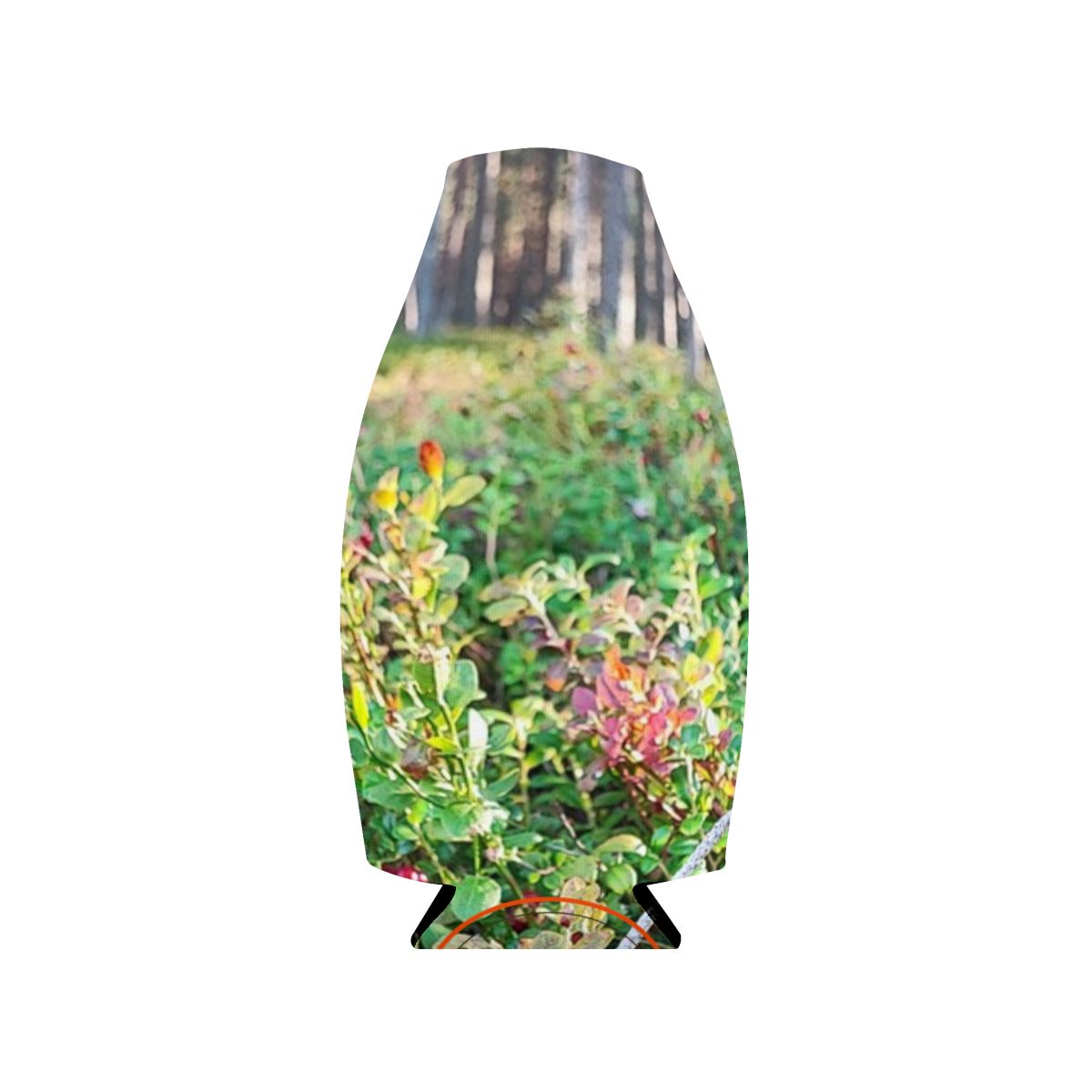 Forest floor berries zip-up bottle cooler sleeve | nature outdoors