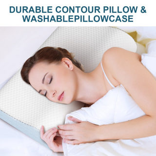 Oreiller ergonomique en mousse à mémoire de forme avec gel pour dormeurs latéraux
