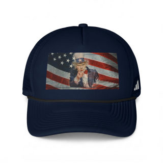 Uncle Sam Pointing Adidas Trucker Hat | Patriotic American Flag Cap 4