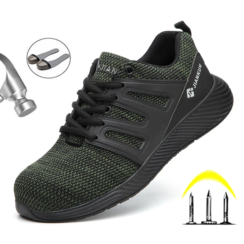 Steel Toe Work Safety Boots for Men | Lightweight Anti-Smashing Sneakers