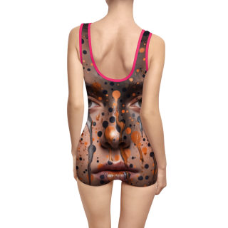 Abstract Face Art Swimsuit | Portrait All-Over Print 39