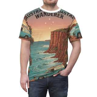 Coastal Wanderer Surf Van Tee | Ocean Cliffs Sunset All-Over Print 9