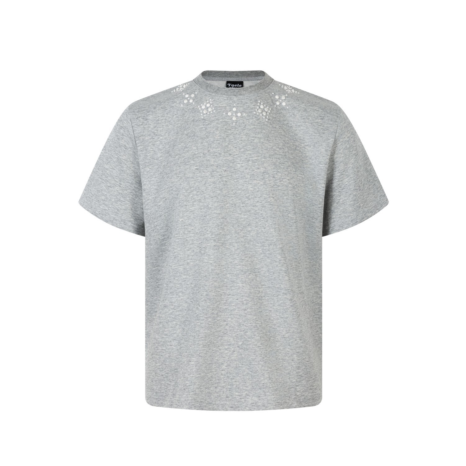 Star Print Short Sleeve T-Shirt | Unisex Rhinestone Detail