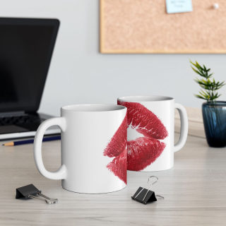 Red Lipstick Kiss Mug | Ceramic Coffee Cup 12