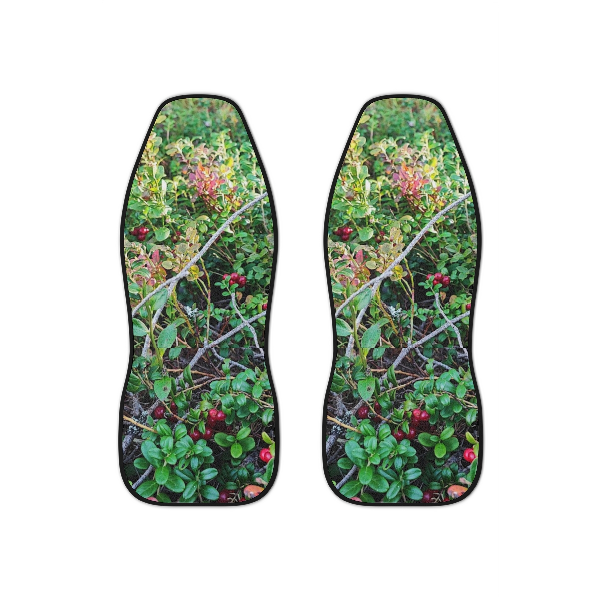 Forest Floor Berry Print Car Seat Covers | Nature Botanical Seat Protector