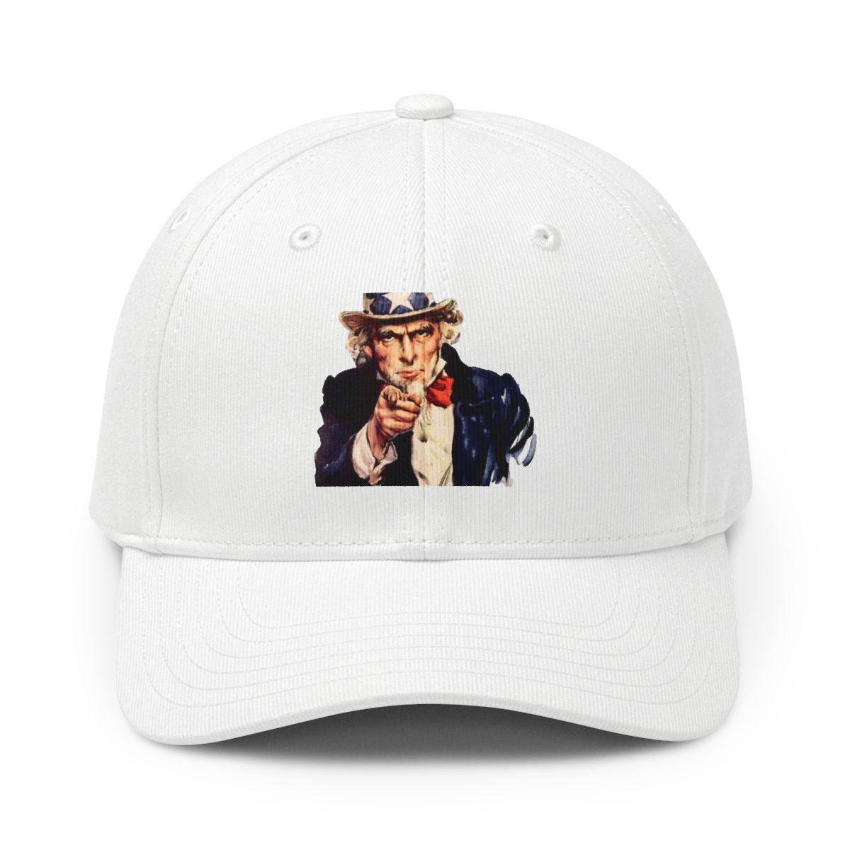 Uncle Sam Pointing Adidas Cap | Baseball Hat with Patriotic Illustration