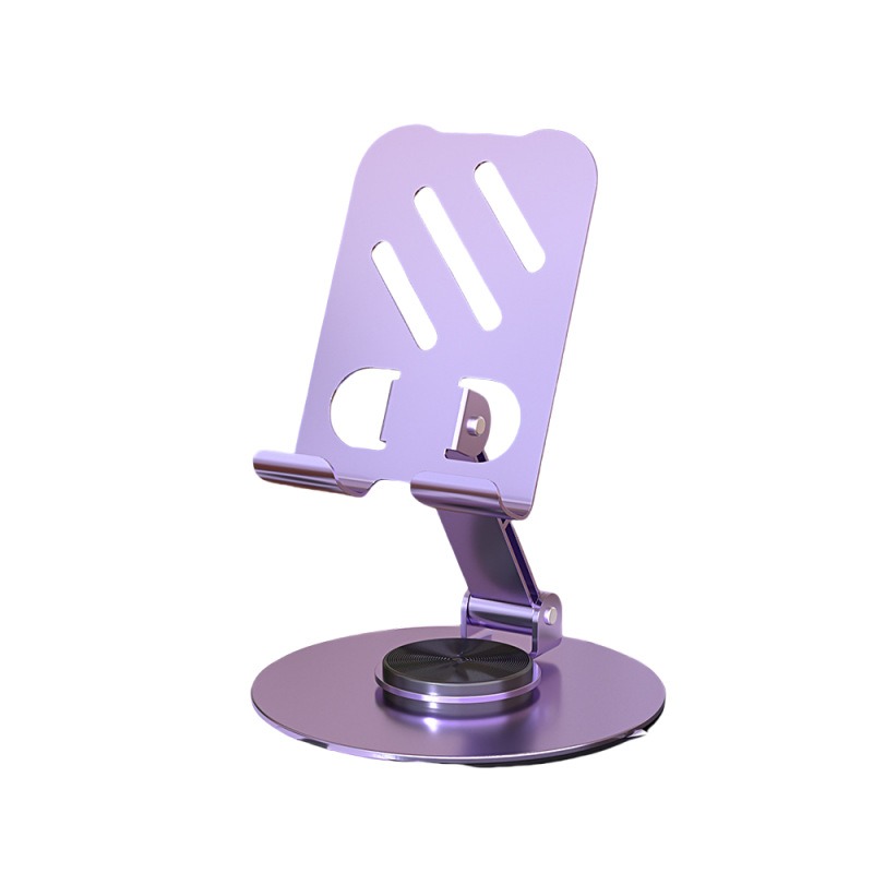 Phone holder — aluminum alloy desktop stand with 360-degree rotation