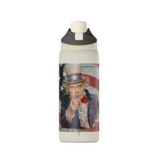 Uncle Sam Pointing Water Bottle | American Flag Patriotic 32oz 3