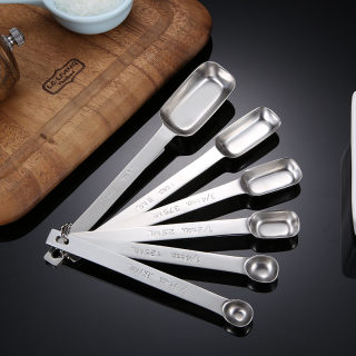Edelstahl-Messlöffel-Set, 6-teilig