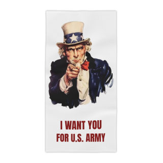 Uncle Sam I Want You for U.S. Army Beach Towel | Patriotic Vintage Recruitment Print 3