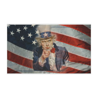 Uncle Sam pointing Car Magnet | American Flag Patriotic Vehicle Magnet 2