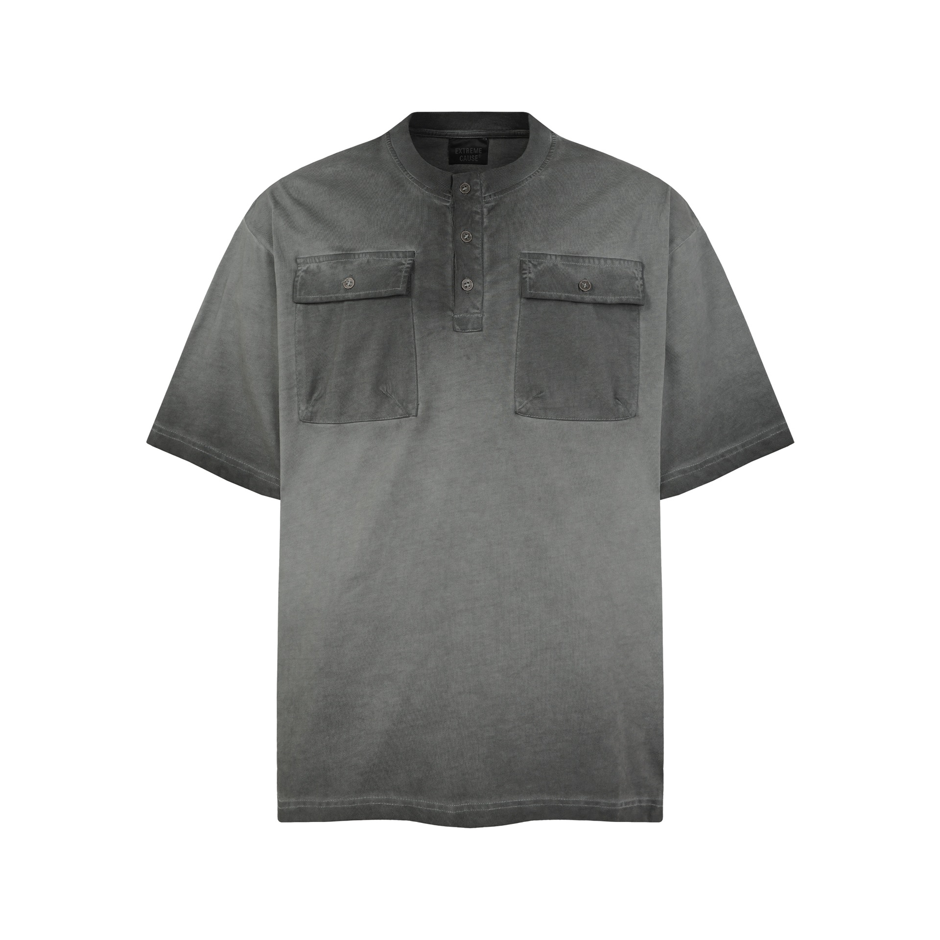 Washed Distressed Gradient Short Sleeve T-Shirt