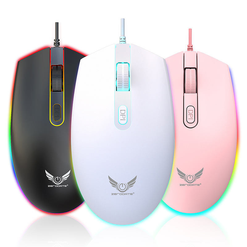 USB laidinė pelė su RGB apšvietimu