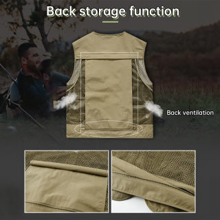 Men's Summer Tactical Vest | 14-Pocket Mesh for Hiking, Fishing, Photography 4