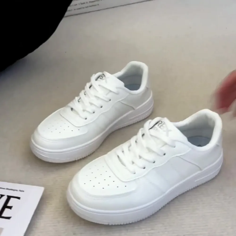 Lace-Up Round Toe Platform Sneakers 2