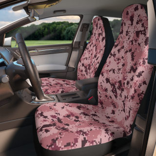 Pink Digital Camouflage Car Seat Covers 6