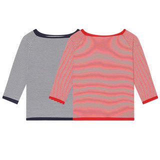 Slim Fit Striped Knit Sweater | One-Shoulder Neckline 5