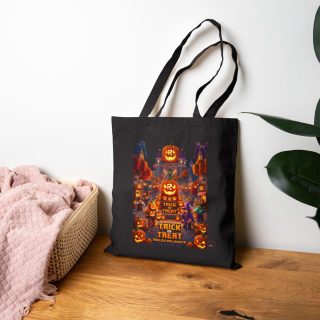 Halloween Pumpkin Patch Trick or Treat Tote | Haunted Town Jack-o'-Lanterns 28