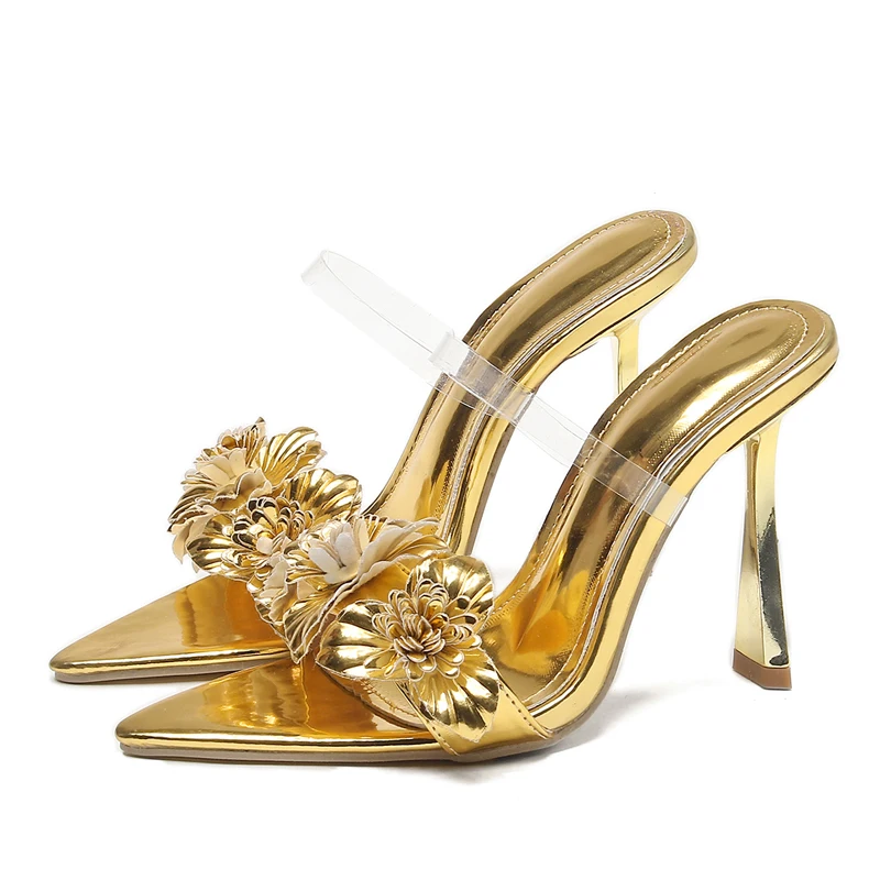 Women's Clear PVC Heeled Mules | Summer Party Slides 3