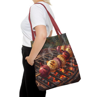 Grilled Vegetable Kabob Tote Bag | BBQ Skewers, Summer Cookout Market Tote 51