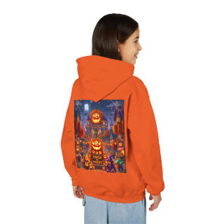 Spooky Pumpkin Patch Trick or Treat Kids Hoodie 86