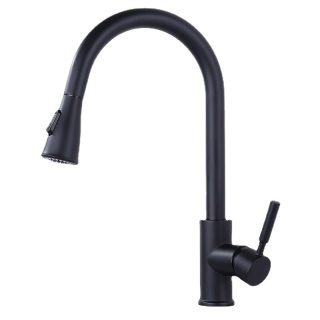 Stainless Steel Pull-Out Kitchen Faucet | Dual Outlet Hot & Cold 5